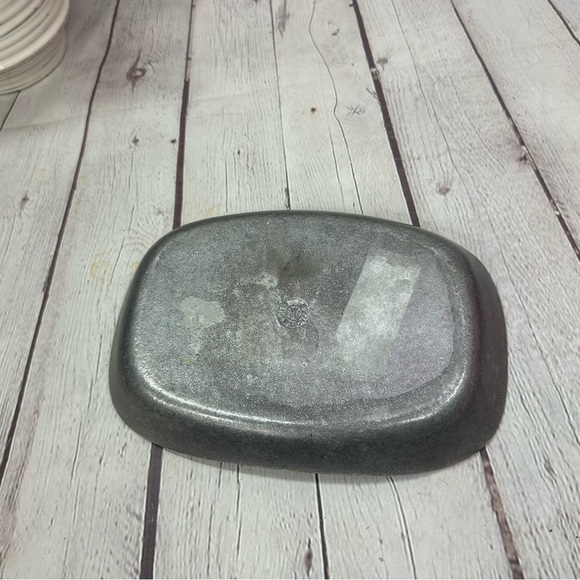 vintage Wilton Armetale Pewter Finish Palm Tree Bread Tray/Serving Plate - Picture 6 of 8